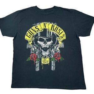 Guns N' Roses Rock Band Logo Slash ‘85 Graphic Men’s Black t-shirt size 2XL